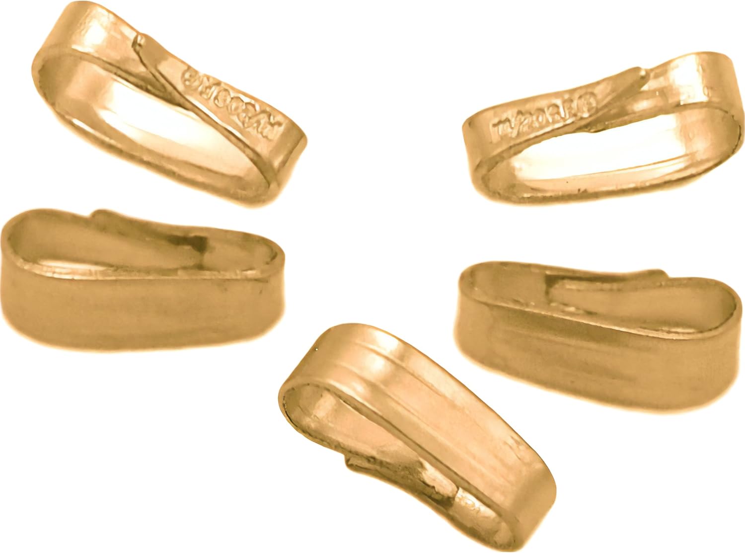 5 14K Gold Filled Medium Size Pendant Snap Bails 8mm
