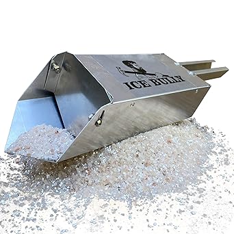 Review Ice Bully Handheld Spreader for Salt, Fertilizer, Feed, Seed and Sand Multi-Use Scoop Shaker to Easily Spread Snow and Ice Melt on Sidewalks, Walkways, Driveways and Parking Lots