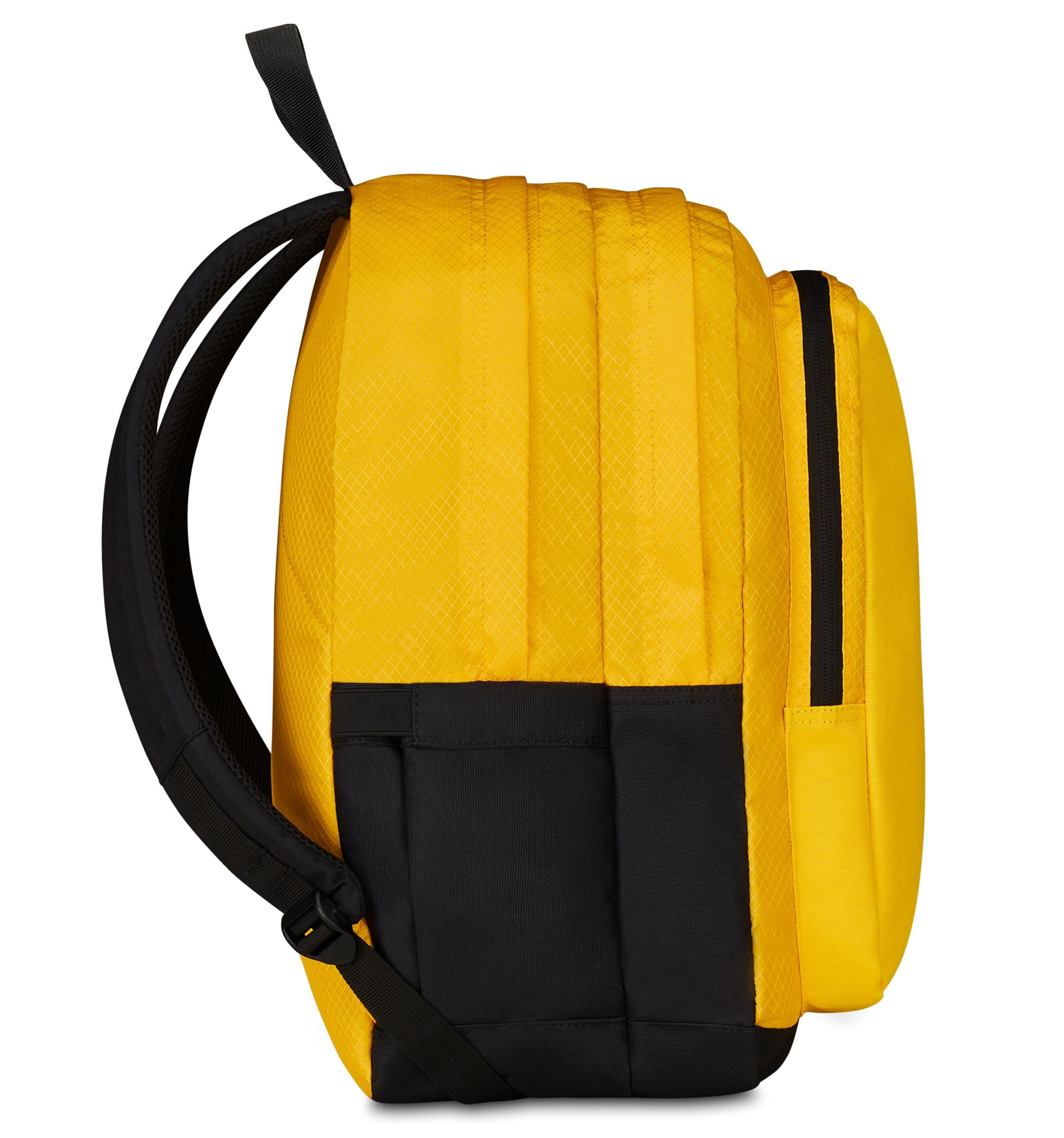 Invicta Jelek UP Led Zaino Scuola Superiori Ragazzo Ragazza, Tinta Unita, Grande, Scomparto PC, Tasca Borraccia, giallo