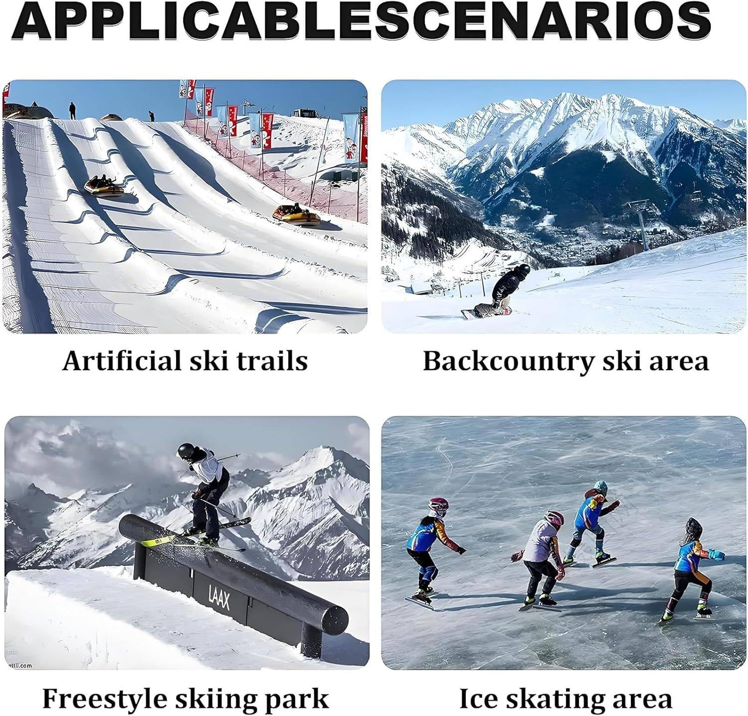 Winterspaß Mit Skiern, Schlittschuhen, Schneescooter, Ski-Scooter, Rodelschlitten Und Snowboard Mit Lenker, Vielseitig Einsetzbarem, Tragbarem Sandboard Und Snowskate. A