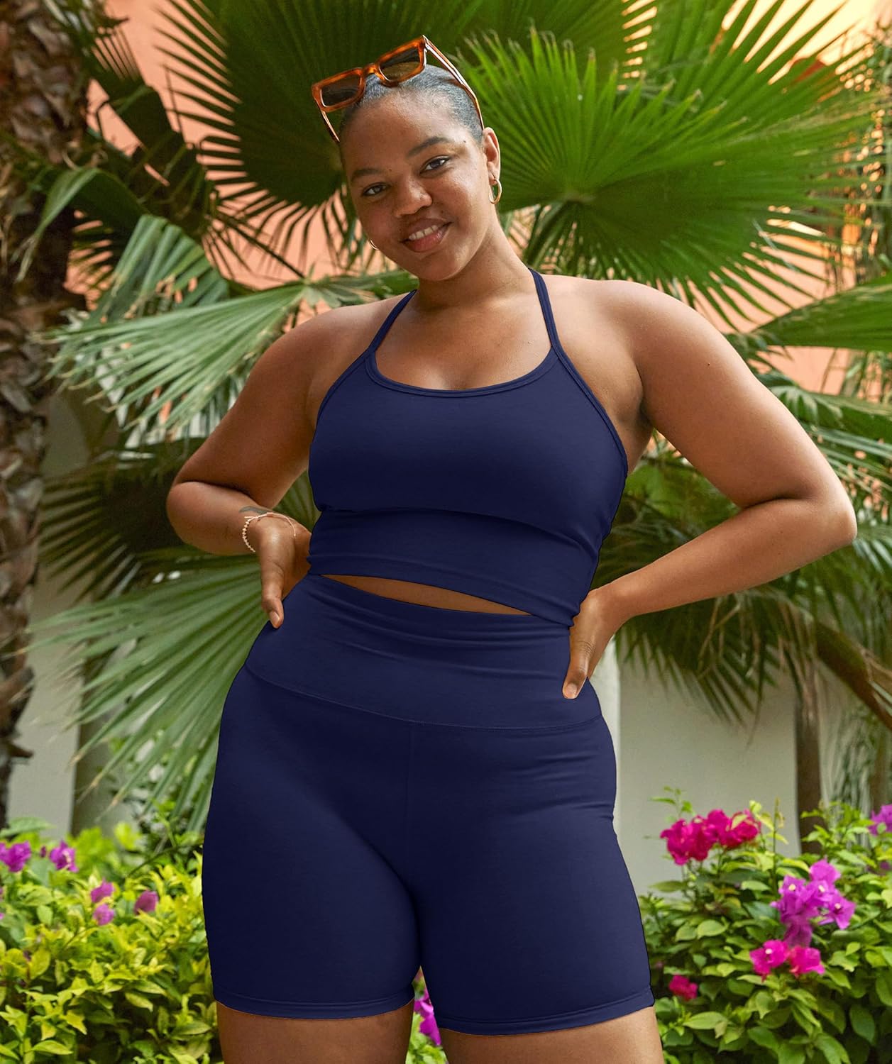 VALANDY Creamlush Plus Size Biker Shorts for Women - 8" High Waisted Ultra Soft Yoga Shorts(L-5XL) - Image 3