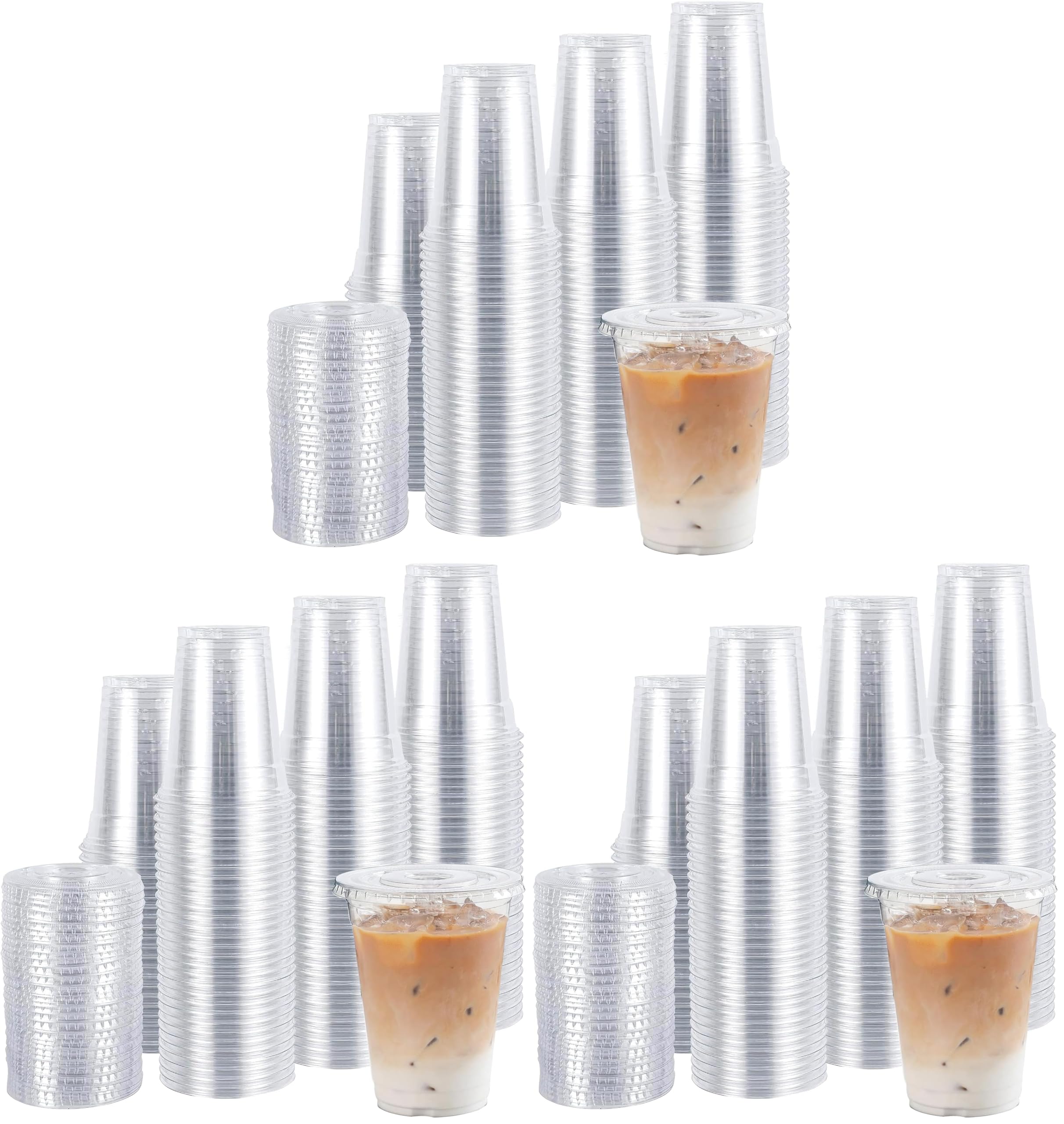 TashiBox 100 Count - 16 Ounce Plastic Cups, Ice Coffee Cups To Go - Crystal Clear PET Party Cups — Amazon image 21