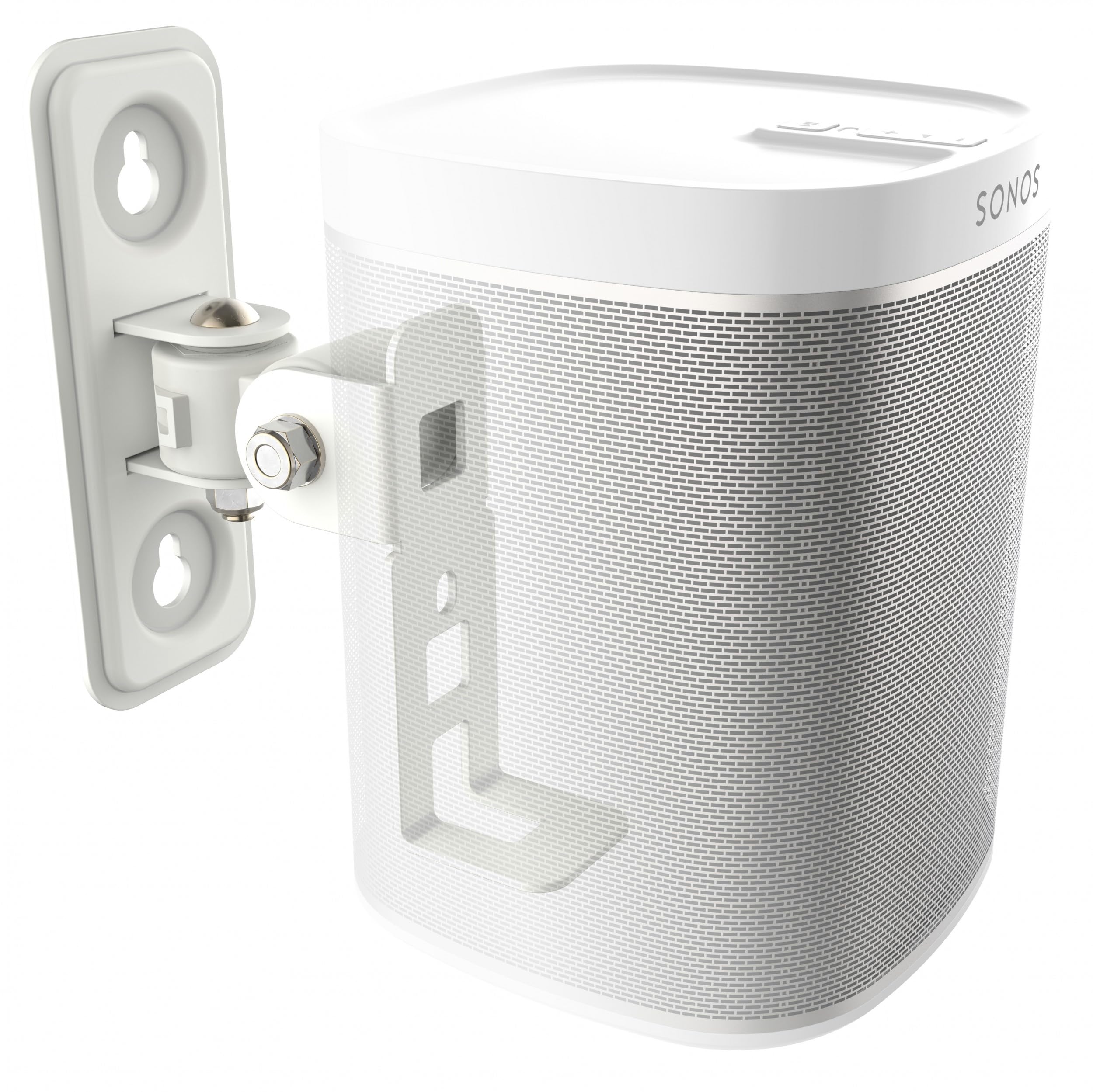 RICOO LH431-W Lautsprecher Wandhalterung für Sonos Play 1™ Box Lautsprecherwandhalterungen Boxenhalterung Wand Lautsprecherhalterung schwenkbar neigbar Wandhalter HiFi Audio Boxen Halterung