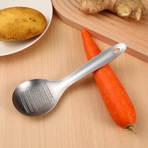 Miniatura 7 de Hemoton Paquete de 4 trituradoras de jengibre picadoras de ajo de acero inoxidable herramienta de trituración exprimidor para semillas de ajo y