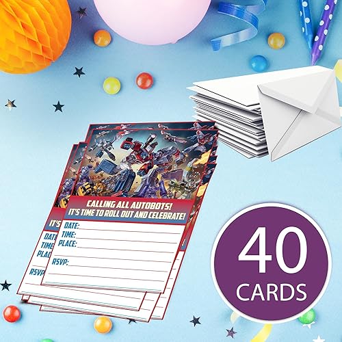 Miniatura 9 de 20 invitaciones y sobres de cumpleaños  Invitaciones de fiesta de feliz cumpleaños para niños, 6 x 4 pulgadas, estilo postal