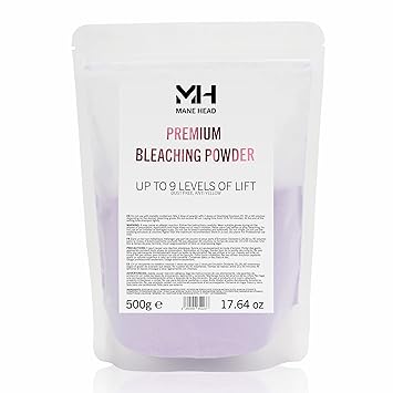 9 Level Bleaching Powder For Hair 17.64 oz - 500g 1.1lbs, Premium 9+ Dust Free Violet , Extra Strength, Up to 9 Levels of Lift, Hair Bleach, Hair Lightener, Hair Bleach Powder