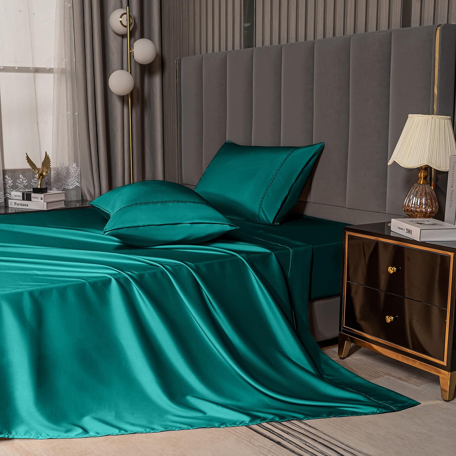 MCO Bedding Twin Bed Sheets Set Bamboo Sheets Cooling