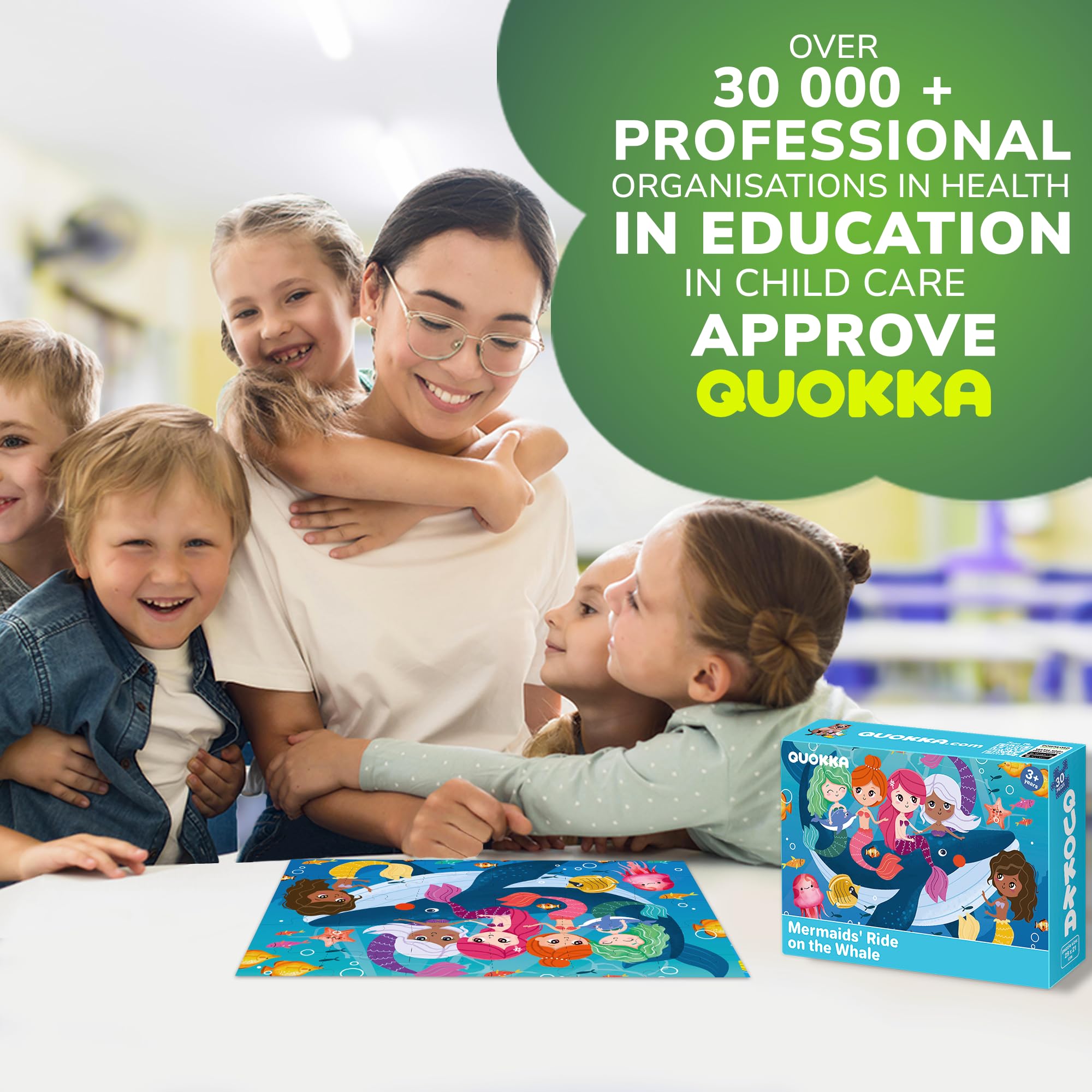 QUOKKA Jigsaw Puzzles For 3 4 Year Olds, Educational Toys Learning Mermaid For 4 5 Year Olds - Image 2