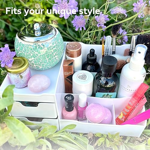 Miniatura 9 de Despejado diseños Maquillaje Organizador con cajones Blanco,Negro,Azul,https://www.amazon.com/dp/undefined