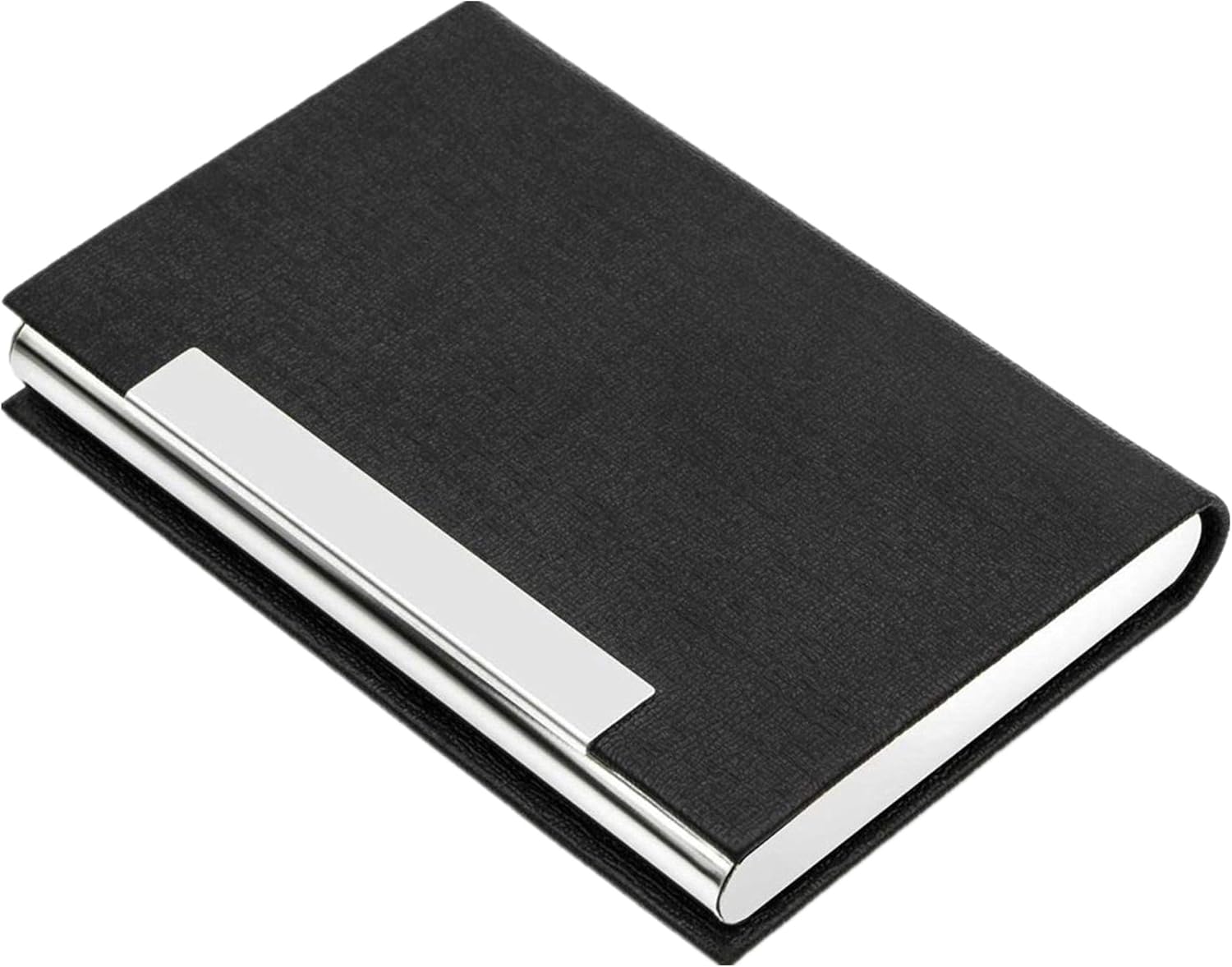 AYCLIF Tarjetero profesional de piel sintética y metal para tarjetas de visita, para hombres y mujeres, con cierre magnético