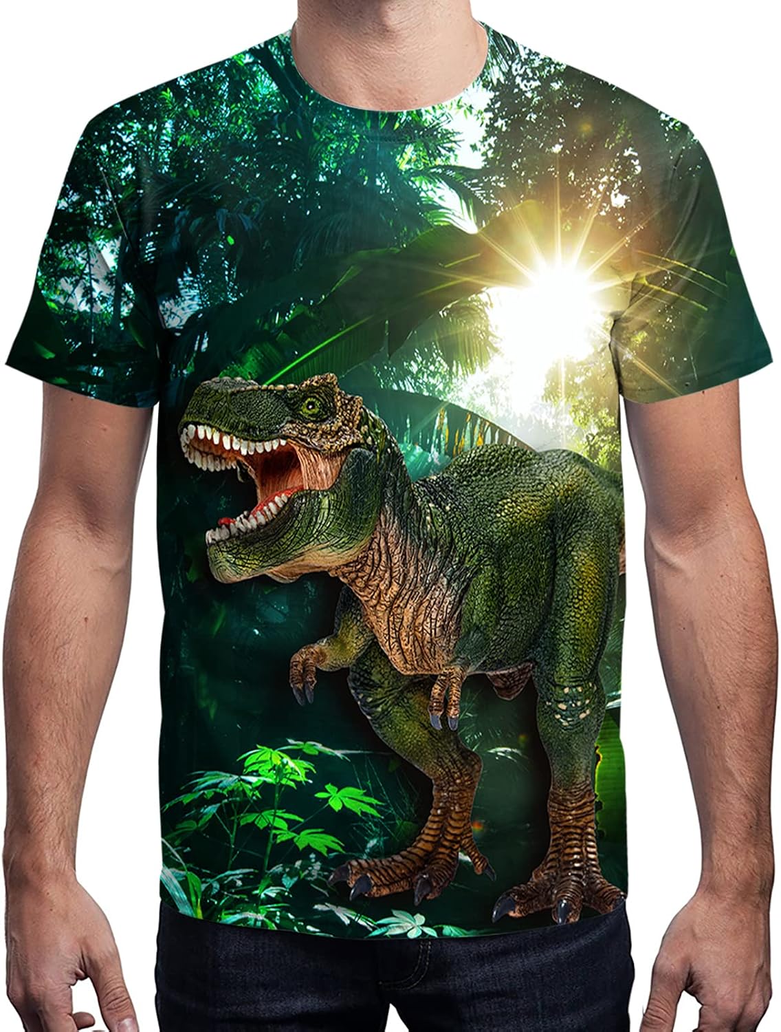 Neemanndy 3D Graphic Colorful T-Shirts Short Sleeve Crew Neck Print Tee for Men Women and Youngs image 3