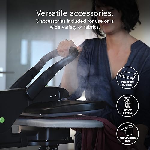 Miniatura 3 de Steamfast SF-623 Prensa de vapor de tamaño medio con múltiples ajustes de tela y función de ráfaga de vapor y soporte de prensa de vapor A600-027,