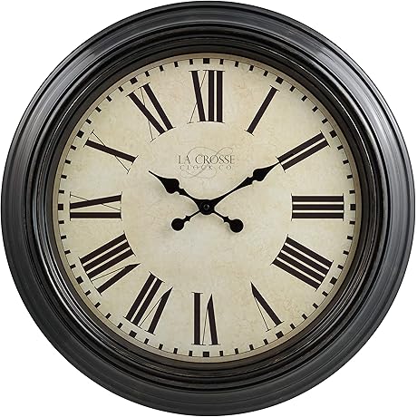 La Crosse Maxwell 24-Inch Wall Clock: Modern Style and Accurate Timekeeping
