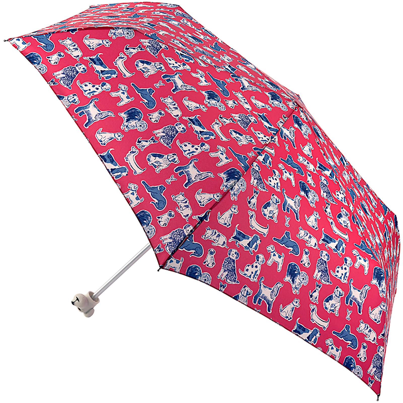 Cath Kidston Red Minilite Folding Umbrella - Squiggle Dogs