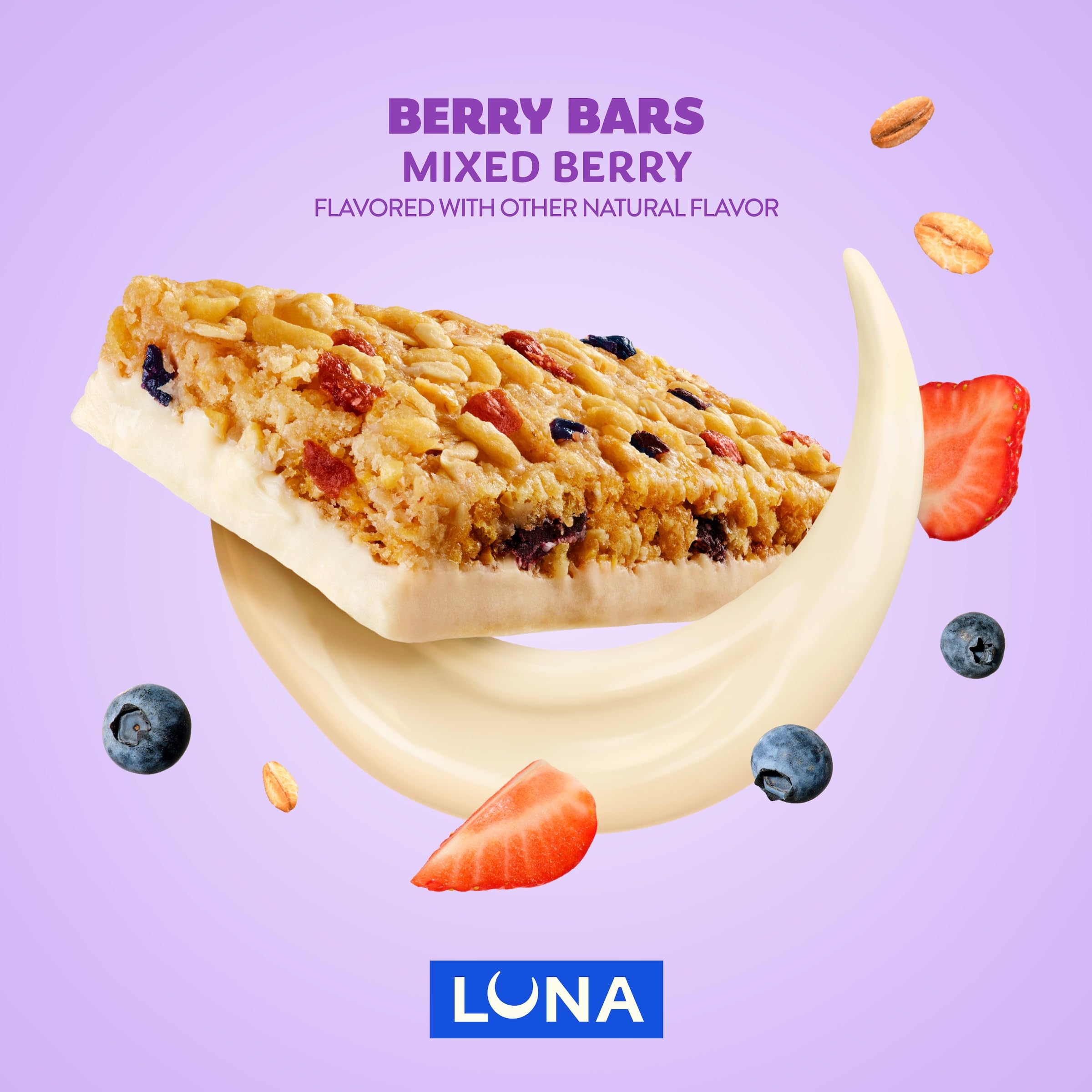 LUNA Berry Bars Mixed Berry, Fiber Granola Bars, Gluten Free, 6ct — Amazon image 4