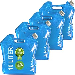 plasteo Faltbarer Wasserkanister 10L BPA-frei für Trinkwasser Camping Festival Garten stabil auslaufsicher