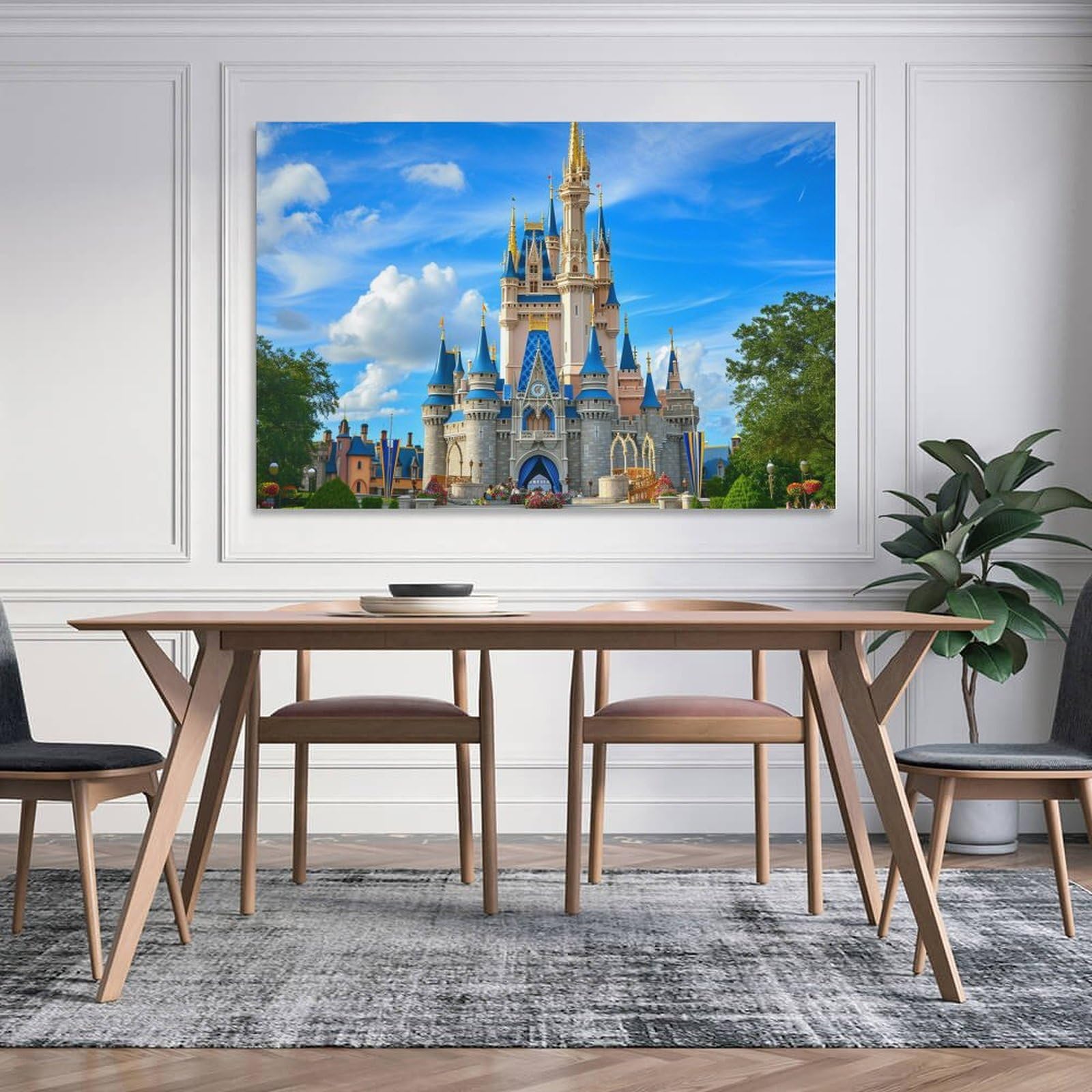 Disney - 【レア！】東京ディズニーランド　ファンタジア　ポスター　アート　絵　額絵　絵画 ディズニー絵画「ミッキーマウス/ファンタジア」作品証明書 展示