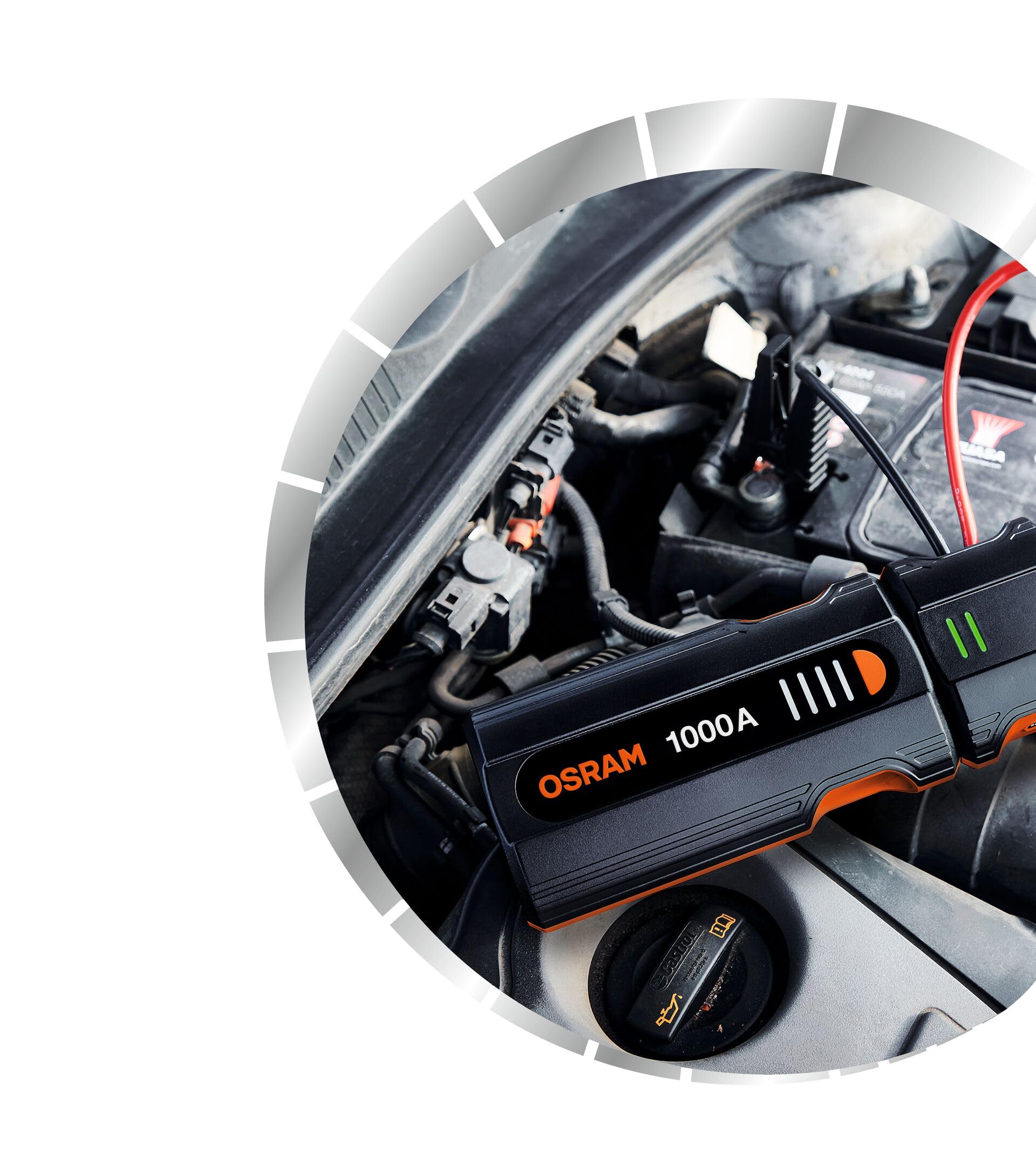 OSRAM BATTERYjumpstart 1000, Banco de energía de Arranque Auxiliar, arrancador Auxiliar de Litio, para vehículos de 12 V con Motores de Gasolina de hasta 5,0 L y diésel de 2,0 L