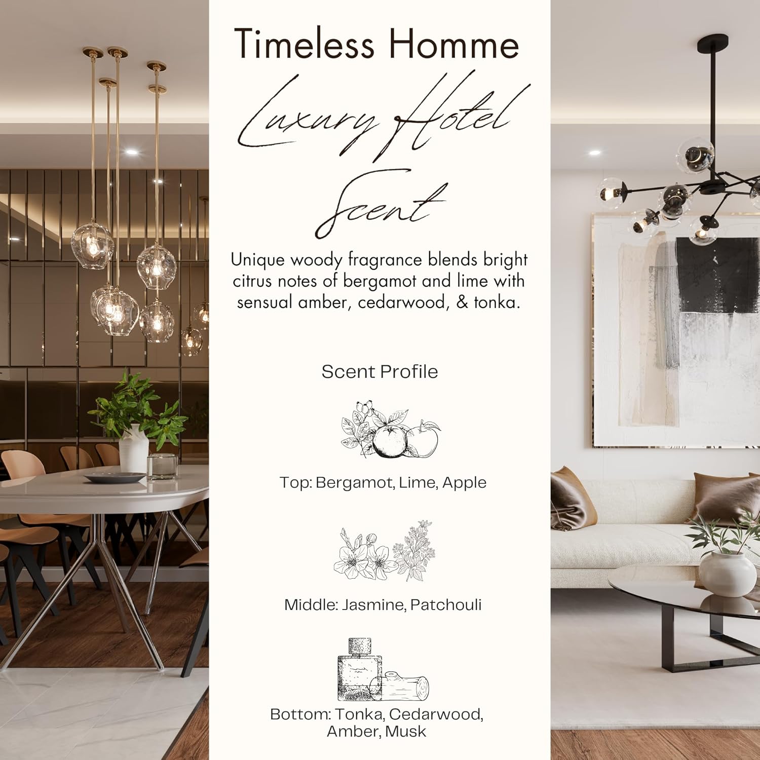 Carpet Deodorizer 35 Oz Carpet Freshner Powder, Hotel Scent Upholstery Deodorizer Vaccuum Safe Pet Odor Eliminator for Home - Luxury Room Deoderizer Timeless Homme - Image 3