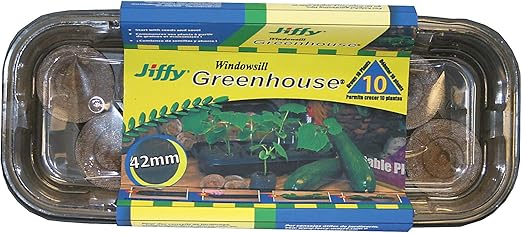 Jiffy J410 Seed Starter Kit, Clear/Black