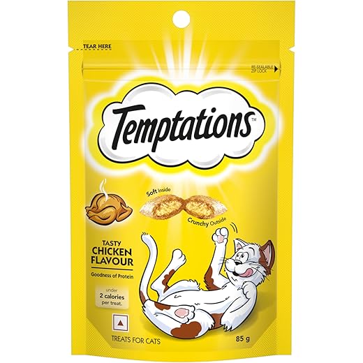 Temptations Crunchy Cat Treats Chicken 85g 85 g