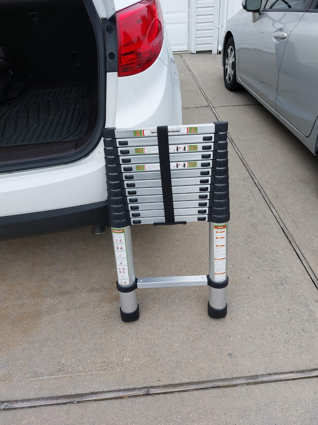 Échelle Télescopique Bm Tools 3.8m En Alu Avec Stabilisateur - Charge 150kg photo review