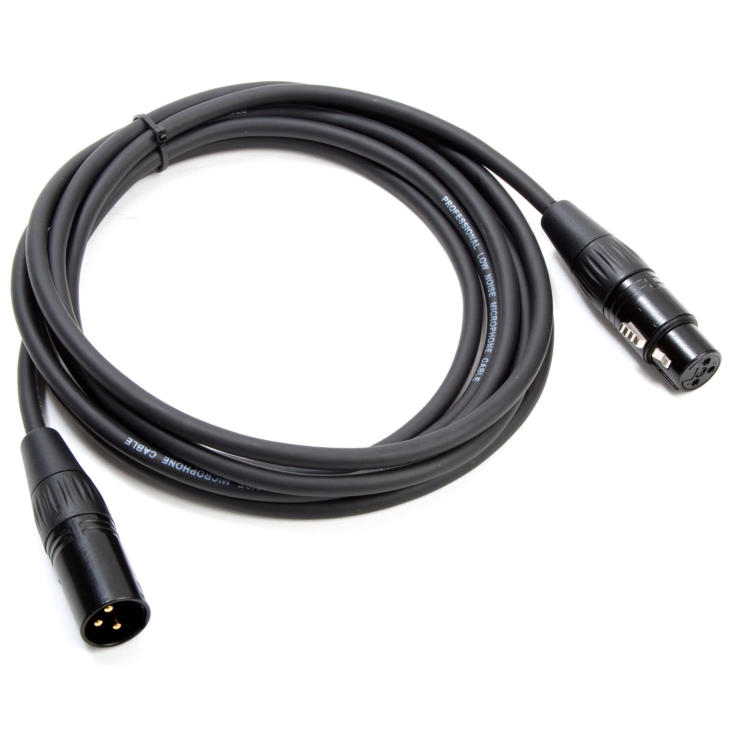 Cable De Micrófono XLR 10 Metros - 3 Polos, Negro
