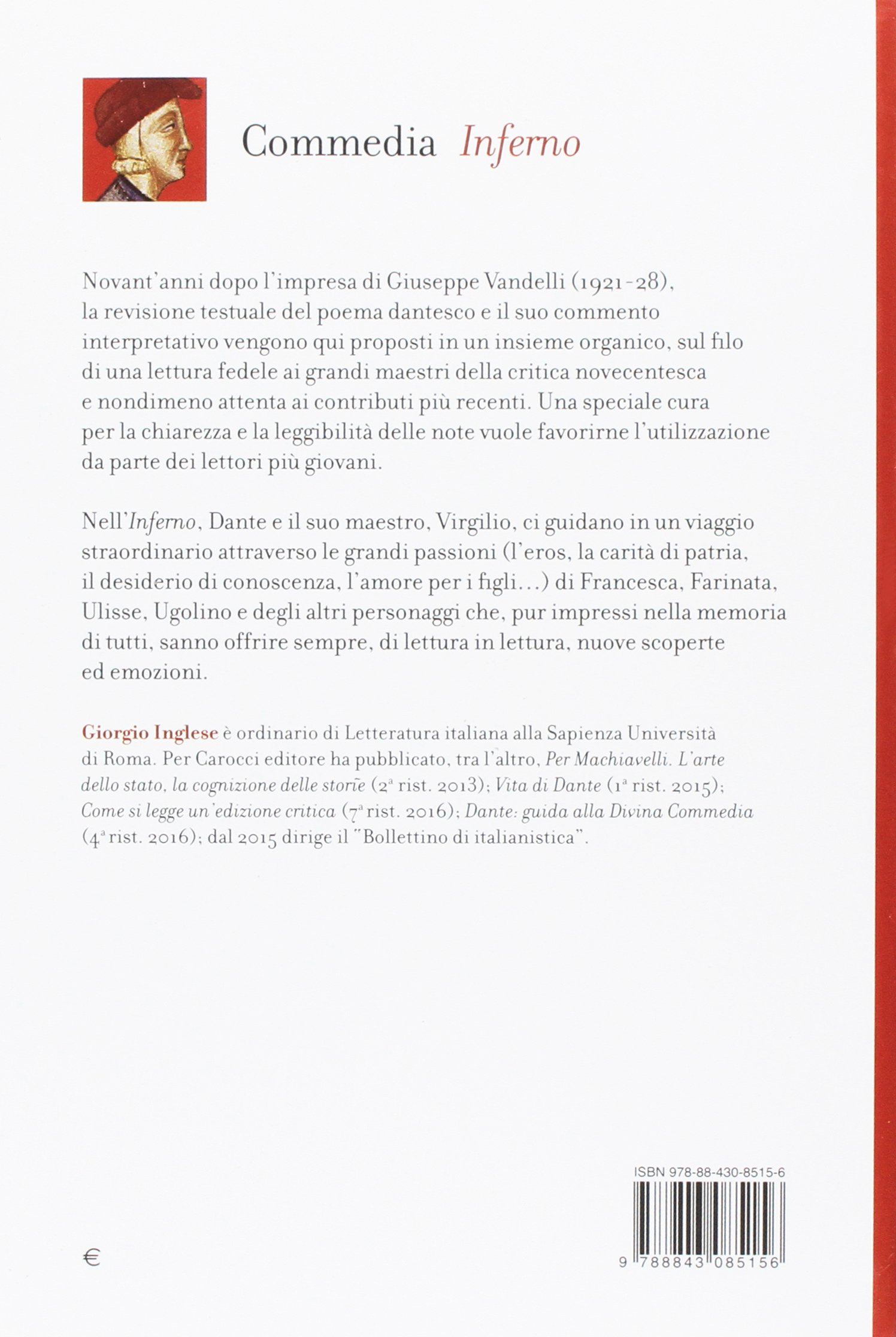 Commedia. Inferno. Ediz. critica