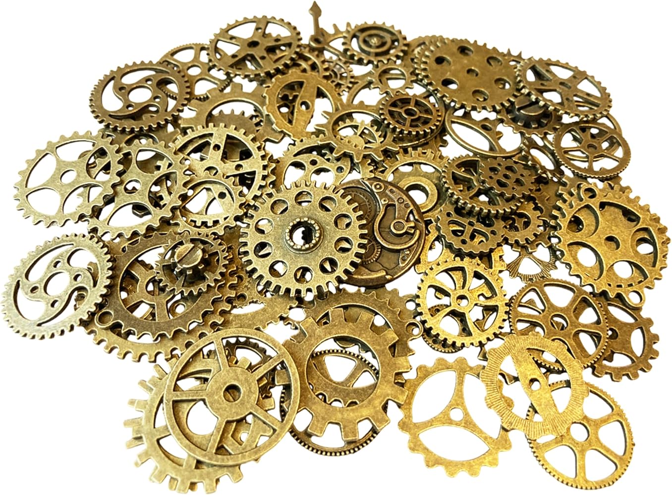 Amazon.co.jp: (b.m.b雑貨) 歯車 アンティークゴールド色 チャーム