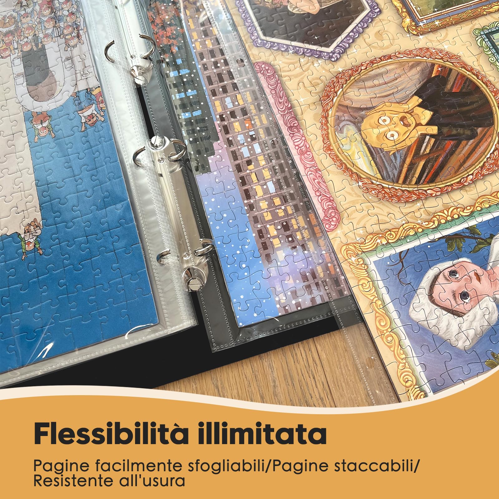Cartella di archiviazione per puzzle da 1000 pezzi, 20 pagine