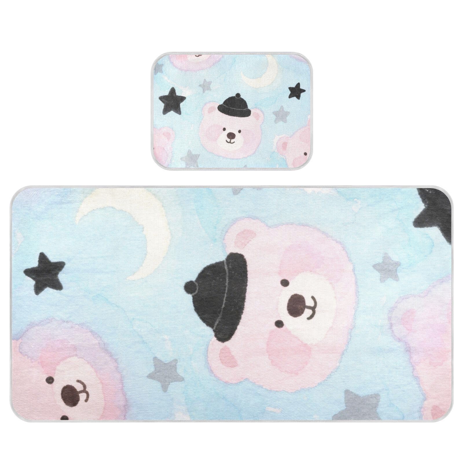 Cute Cartoon Pink Bear Cooling Baby Crib Waterproof Mattress 28