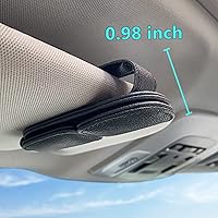 Vista 5 de Visonx Sunglass Holder for Car Visor Clip, Magnetic Leather Eyeglass Hanger Clip for Car, Square Car Visor Accessories (Black)
