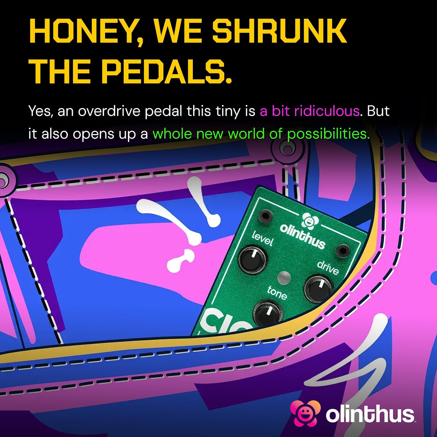 Olinthus Cicada Overdrive – World's Smallest Guitar Effects Mini Pedal