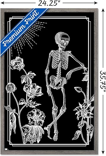 Miniatura 3 de Trends International Póster de pared de esqueleto de naturaleza, 22.375 x 34 pulgadas, versión enmarcada de madera de granero