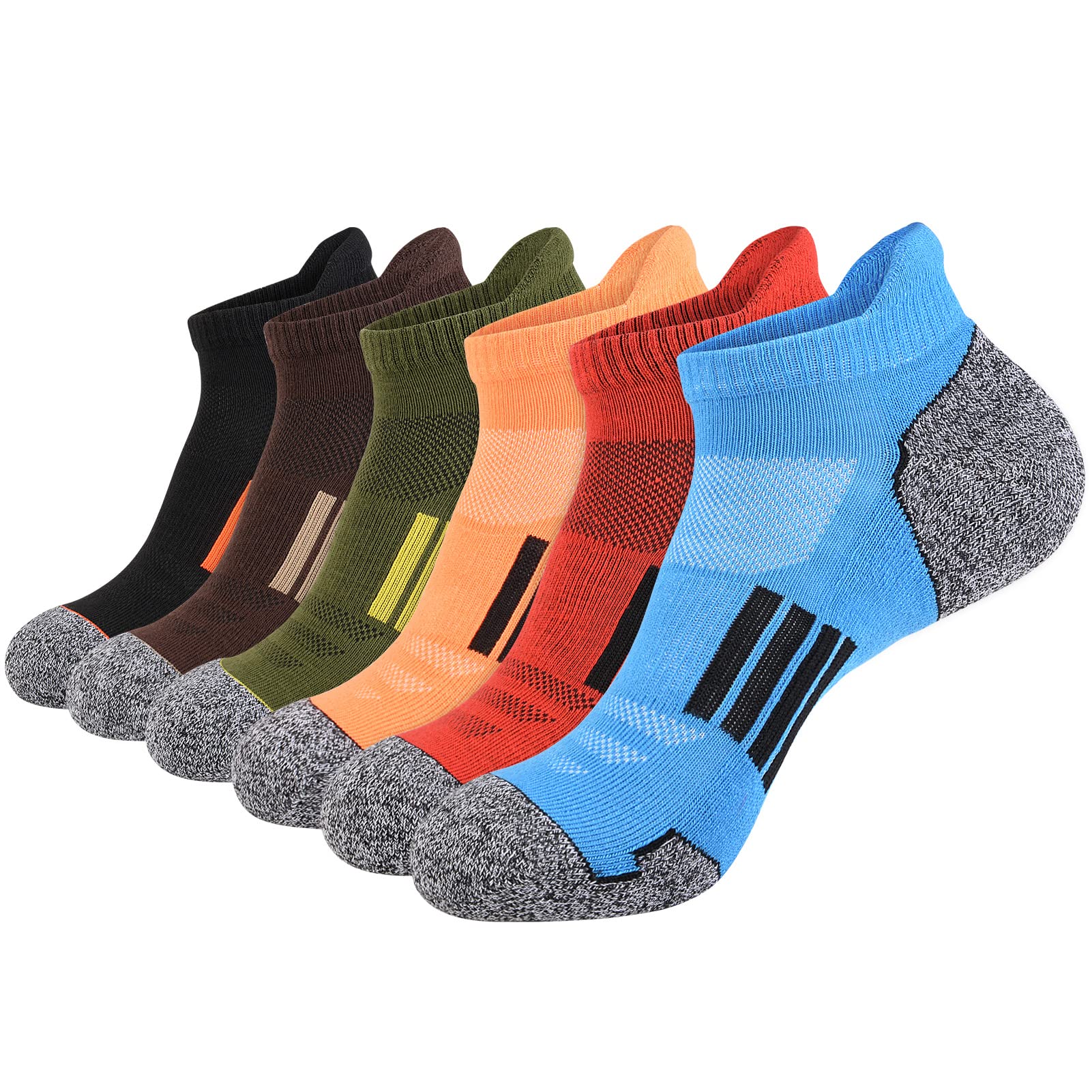 Calcetines deportivos para hombre de corte bajo para correr, para hombre, paquete de 5 - - talla única
