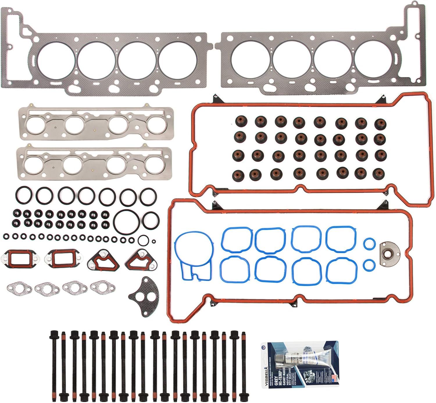 MA-9761251665 Head Gasket Bolts Set Compatible With/For 04-05 Cadillac Deville Seville Bonneville 4.6L DOHC
