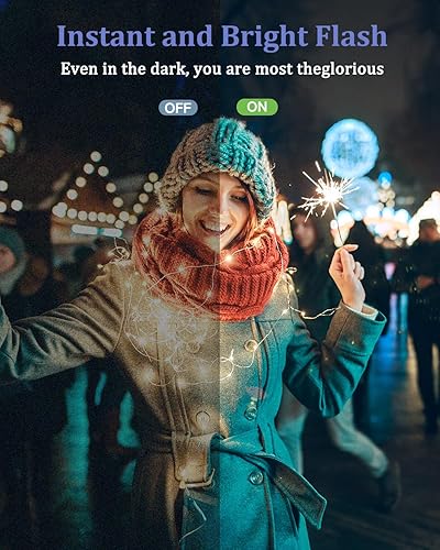 Miniatura 4 de Cámara digital 4K con flash y selfie, cámara de 48 MP para fotografía con enfoque automático 16X Zoom, cámara de vlogging antivibración, cámaras