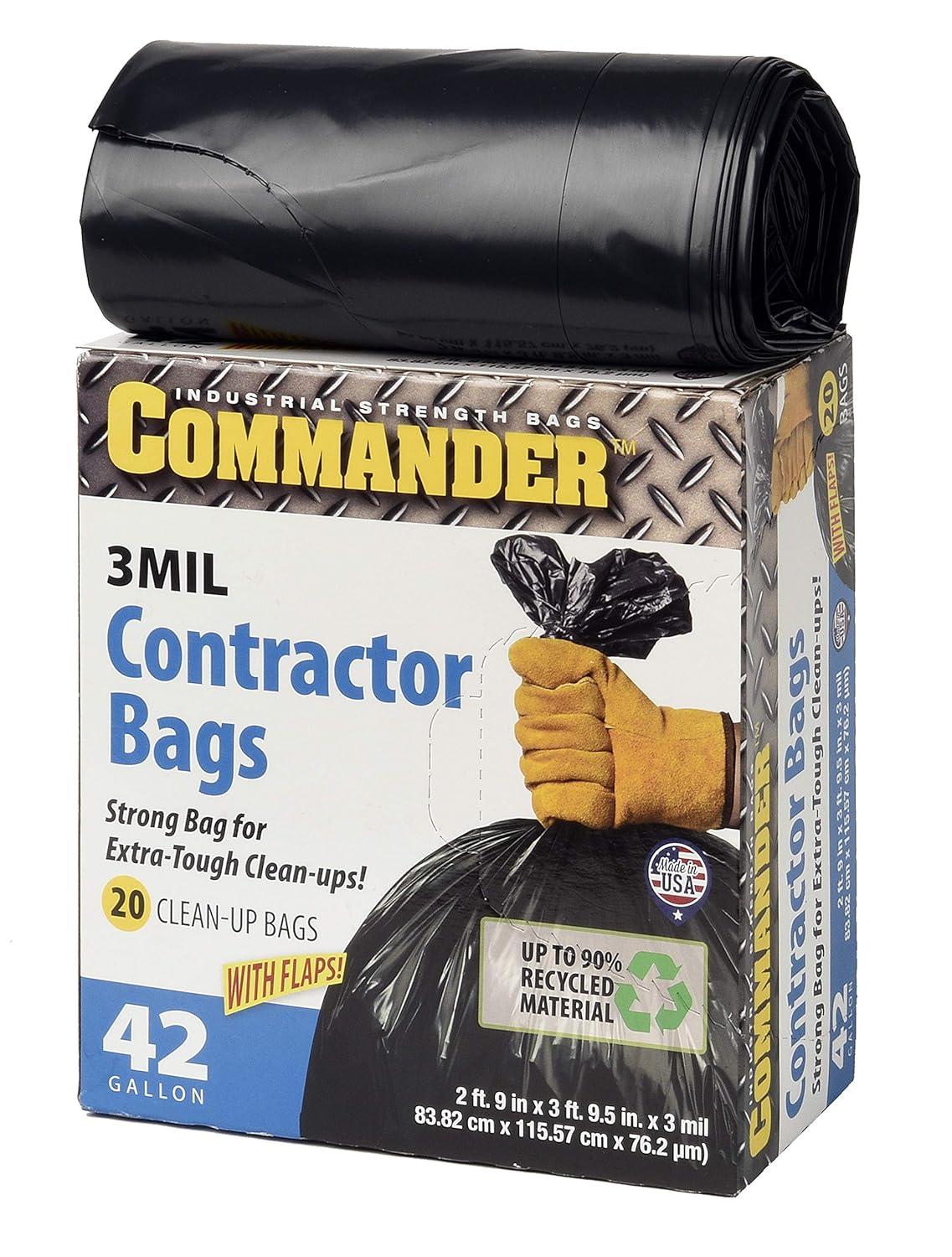Commander 42 Gallon Contractor Bags 3 Mil 20 Count Amazon.in