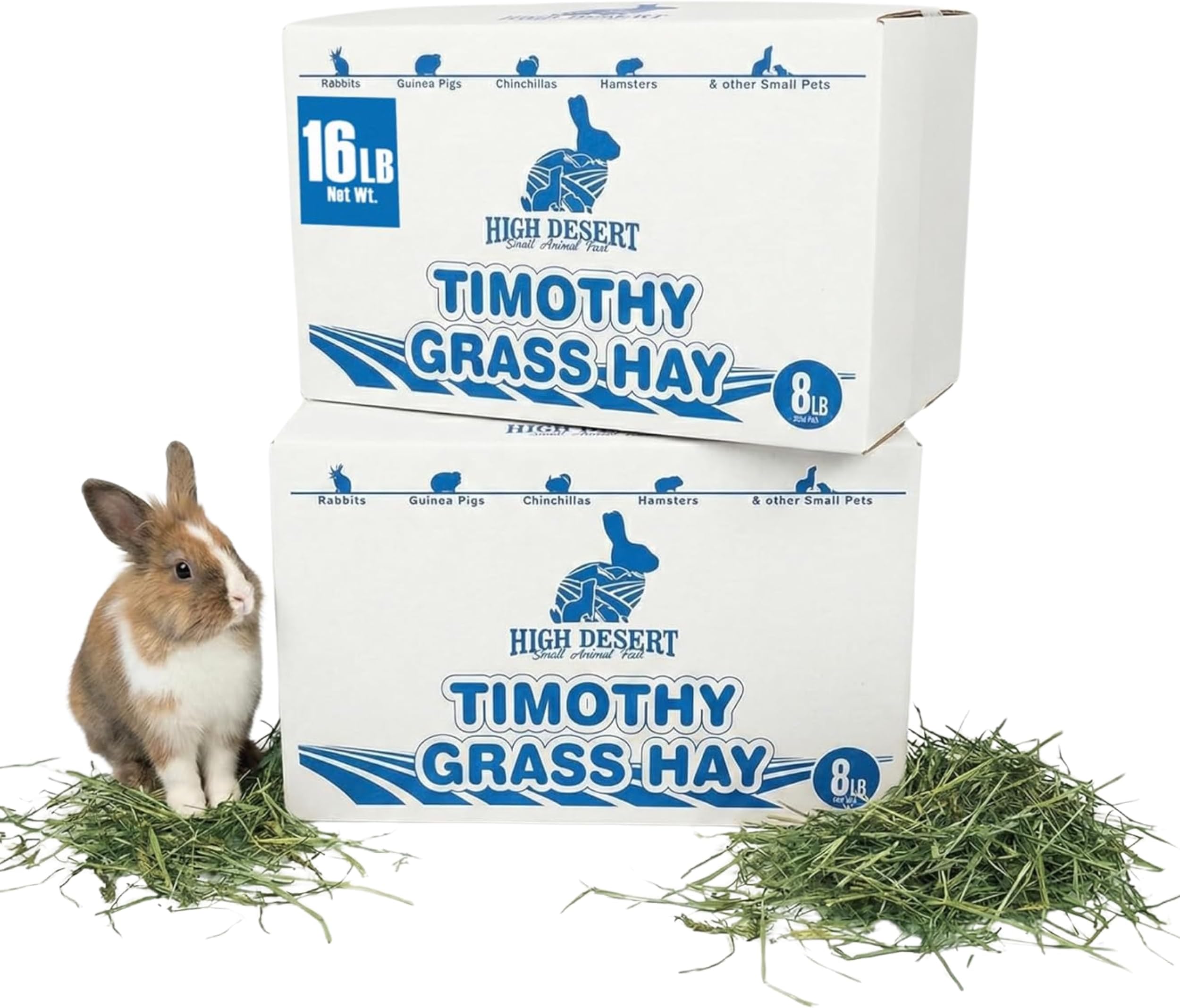 High Desert 1st Cut Timothy Hay for Rabbits, Guinea Pigs, and Small Pets, Premium Grass Hay for Daily Feeding and Digestive Health, Natural Rabbit Food and Guinea Pig Food, Small Pet Supplies, 16 lb