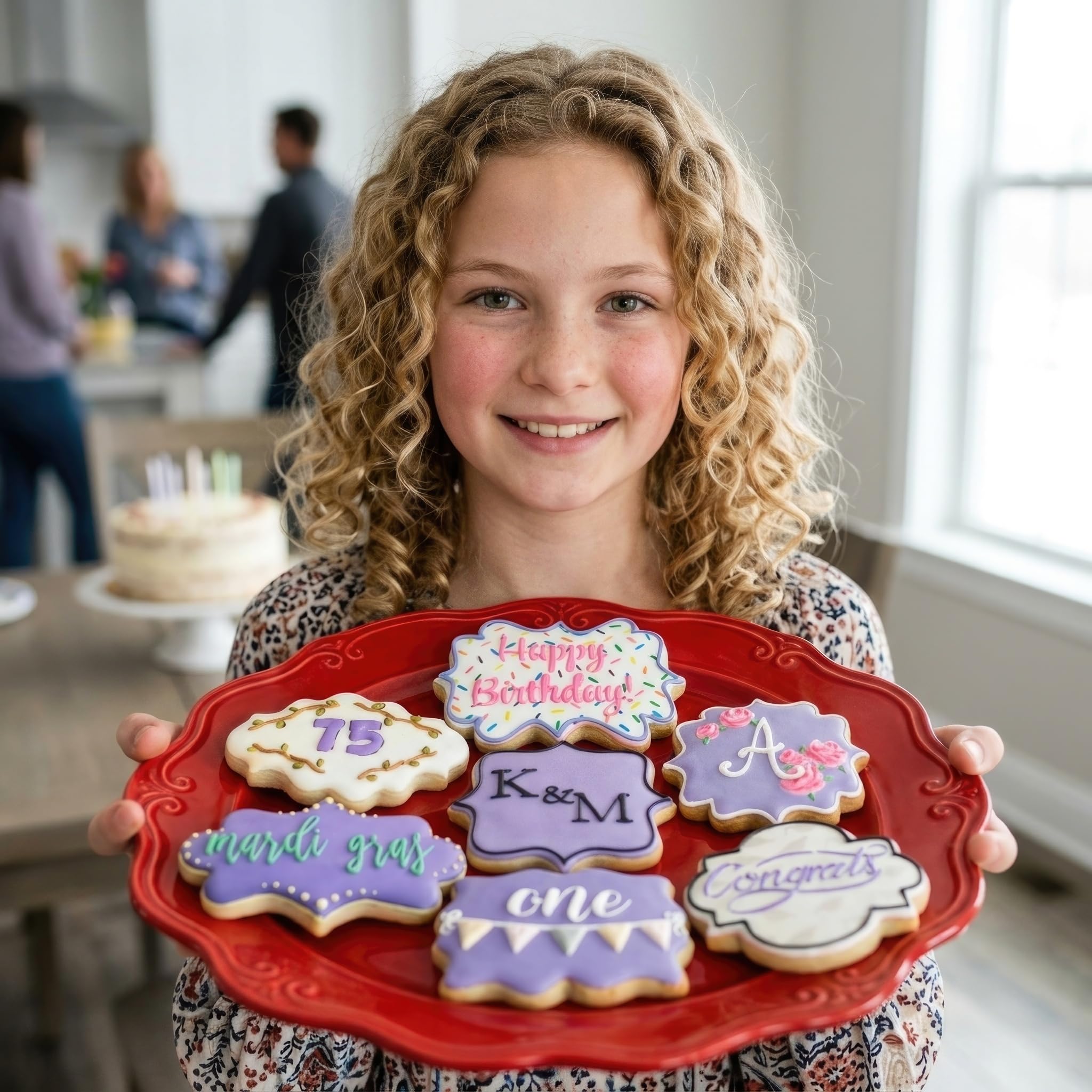 Ann Clark - Juego de cortadores de galletas (7 unidades), diseño de placas y marcos