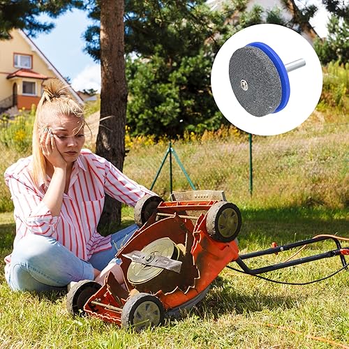 Miniatura 6 de uxcell Afilador de cuchillas para cortacésped, cortador de corindón universal, rueda de piedra para cortacésped, taladro eléctrico, taladro manual,