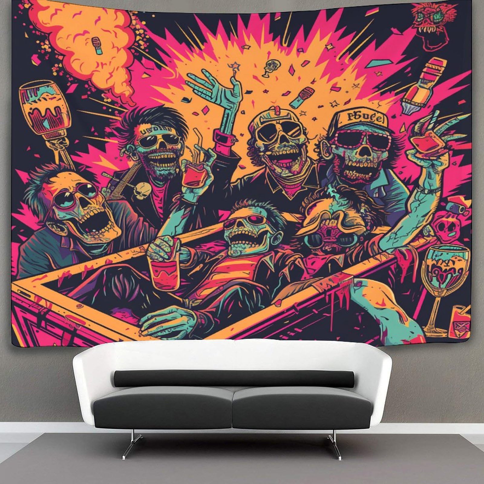 kaiyun 130cmx150cm Tapestry Hippie Tapestries Abstract Figures 3D Printing Wall Hanging Home Decorations