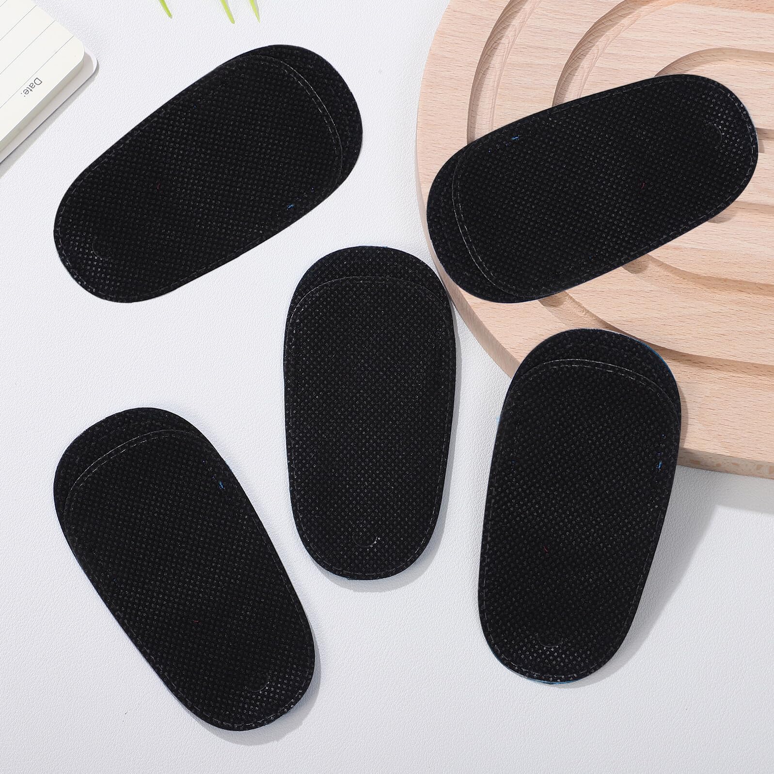 YARNOW Parche Ocular para Gafas 12 Piezas de Tela No Tejida Negro, Fácil de Usar Irritación, Adecuado para Uso en Casa y Viajes