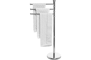 MyGift Silver Floor Standing Towel Rack: An Oasis of Bathroom Organization