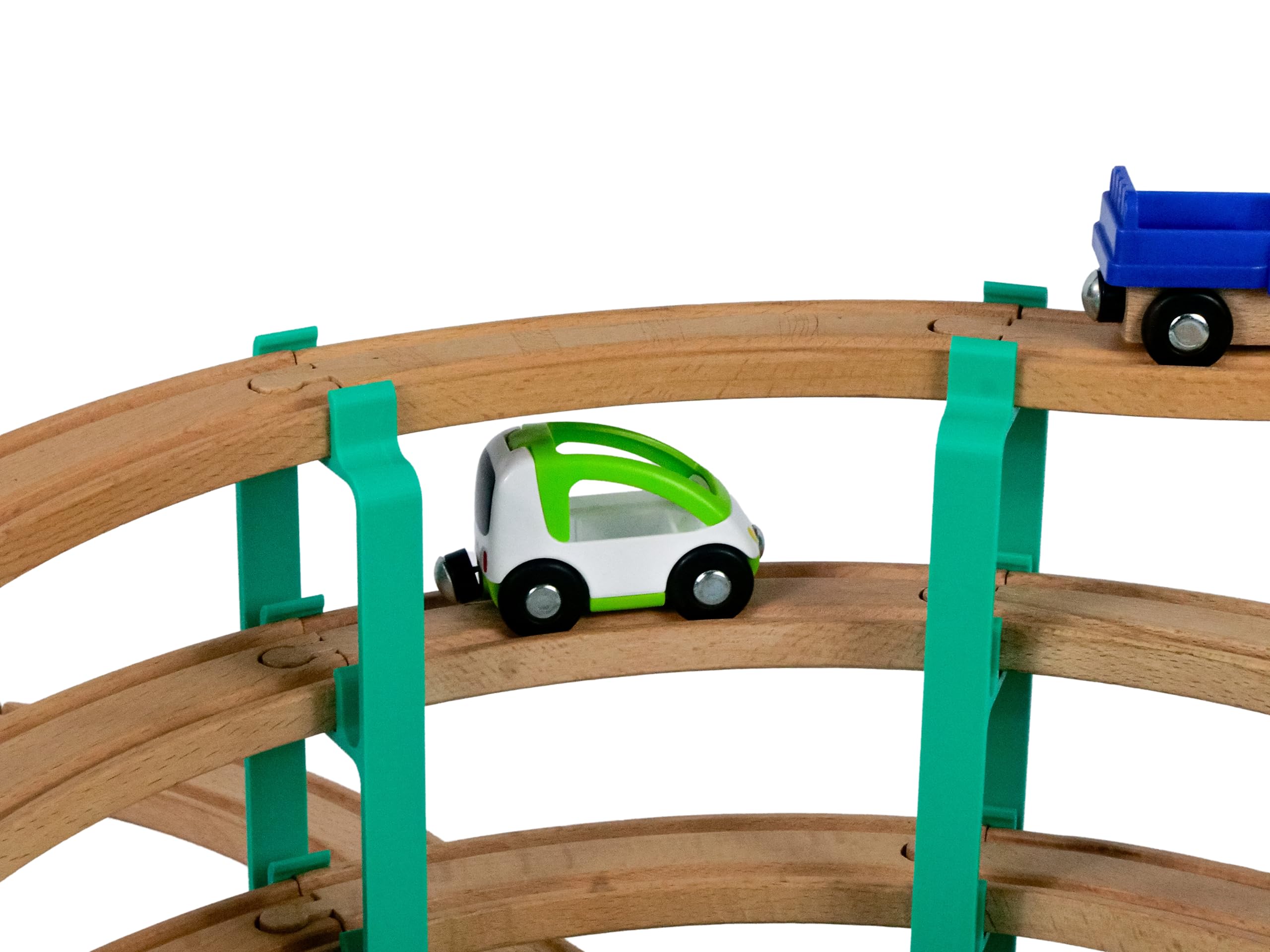 Spiralschienenhalter Für Holzeisenbahnen – 3 Ebenen, Kompatibel Mit BRIO, Thomas, IKEA & Mehr