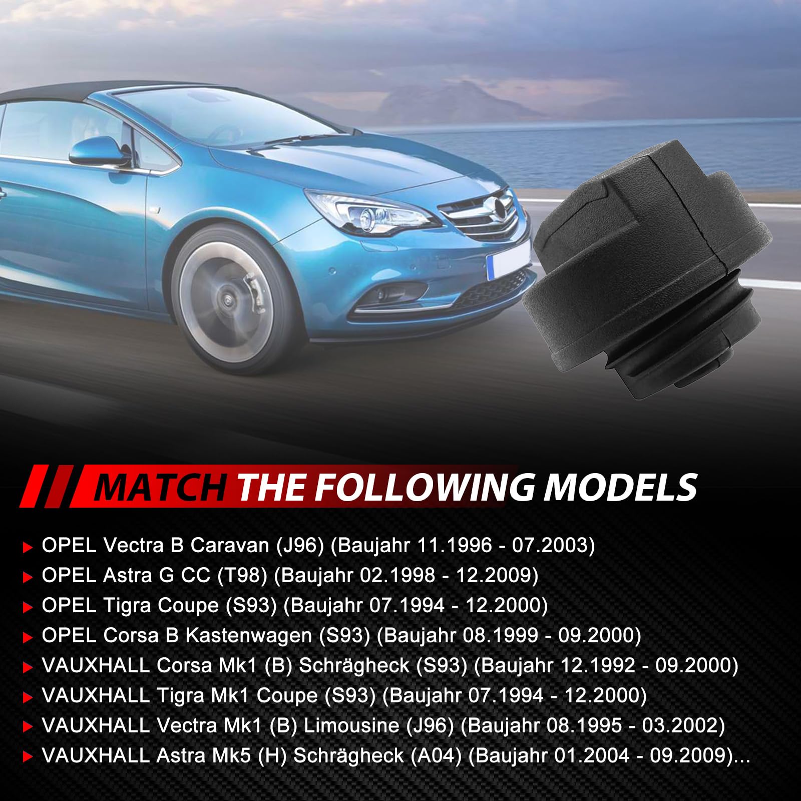 0808203 Fuel Tank Cover For Opel For Astra G/H For Corsa B/C For Vectra B+C For Meriva A/B For Meriva For Signum For Tigra