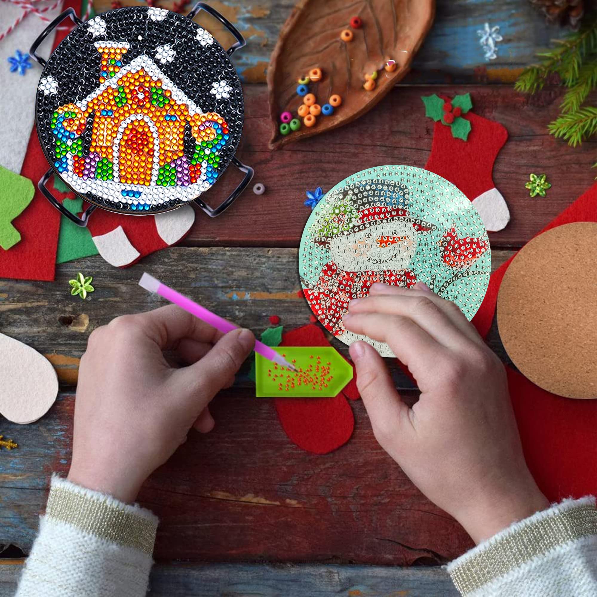 SKRYUIE 5D Diamond Painting Kit - Forest Bonfire Landscape DIY Craft 12x16 Inches