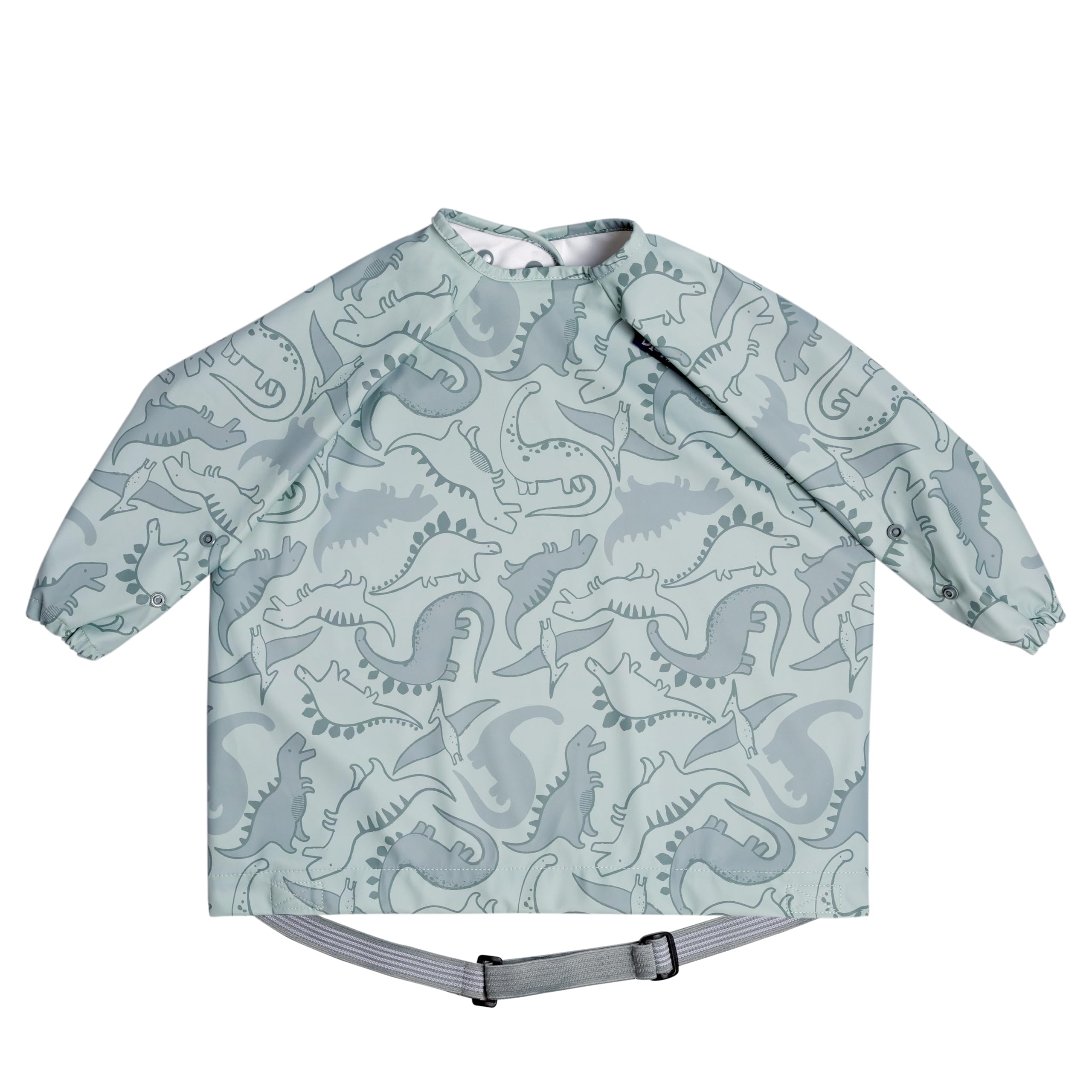 BIBaDO Stain & Water Proof Long Sleeve Coverall Shirt Weaning Bib Dino Roar Print- Grey - For Infants-image-26