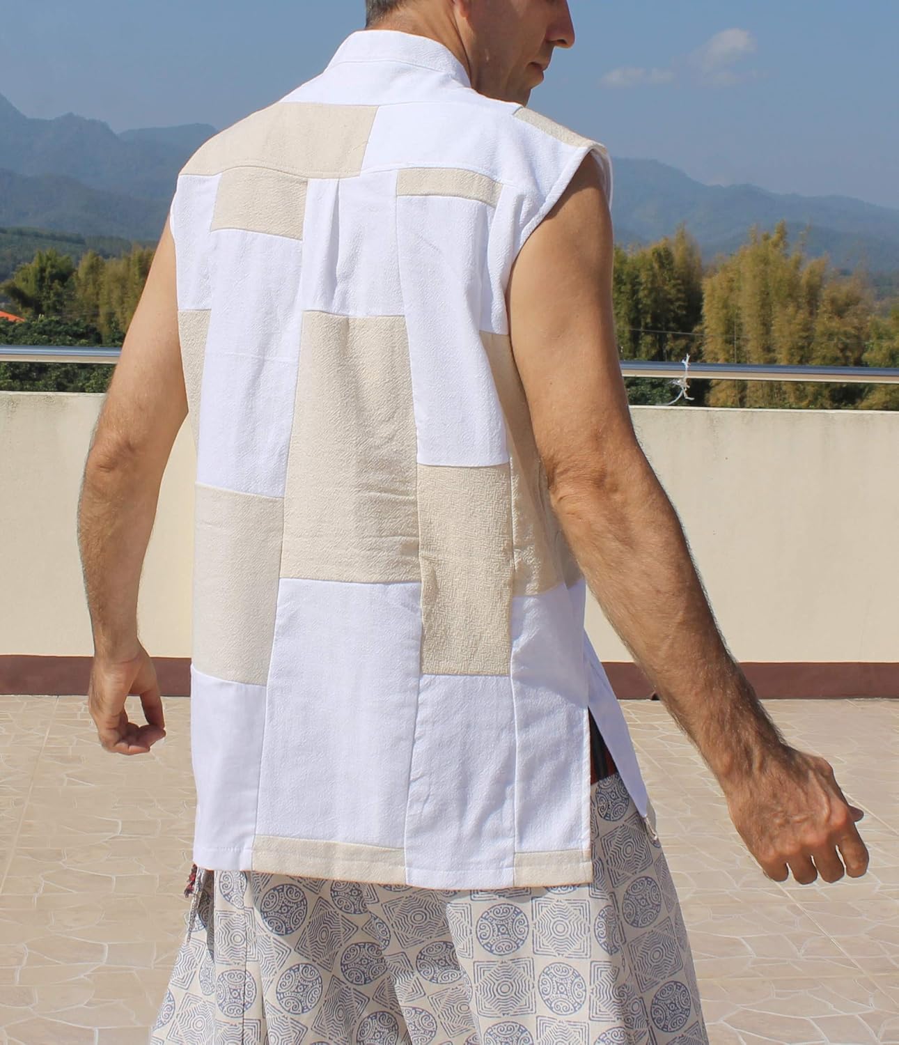 Renaissance Jester Sleeveless Sack Patch Muang Cotton Vest