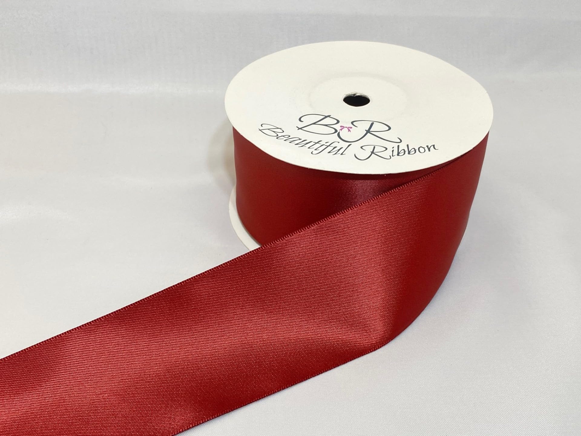 2 metres (Cut from Reel) of 50mm Satin Ribbon Rust Brown Double Sided 50 mm 5cm 2" 2 Inch